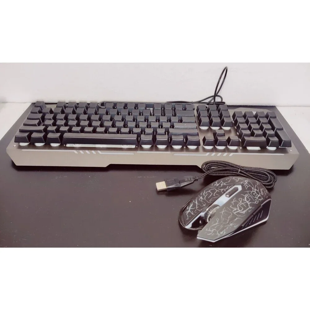 AULA Keyboard T102- 104 Key RGB Gaming Keyboard and Mouse Combo Wired No Box NEW